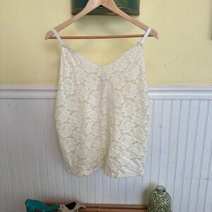Fashion Bug Floral Lace Stretch Camisole Top By Fashion Bug Nylon & Spandex 18/2